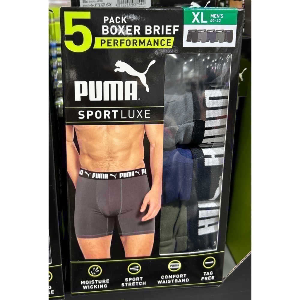 Costco好市多 PUMA 男內褲五入組 美國尺寸 S～XL 內褲 stretch boxer brief-規格圖7