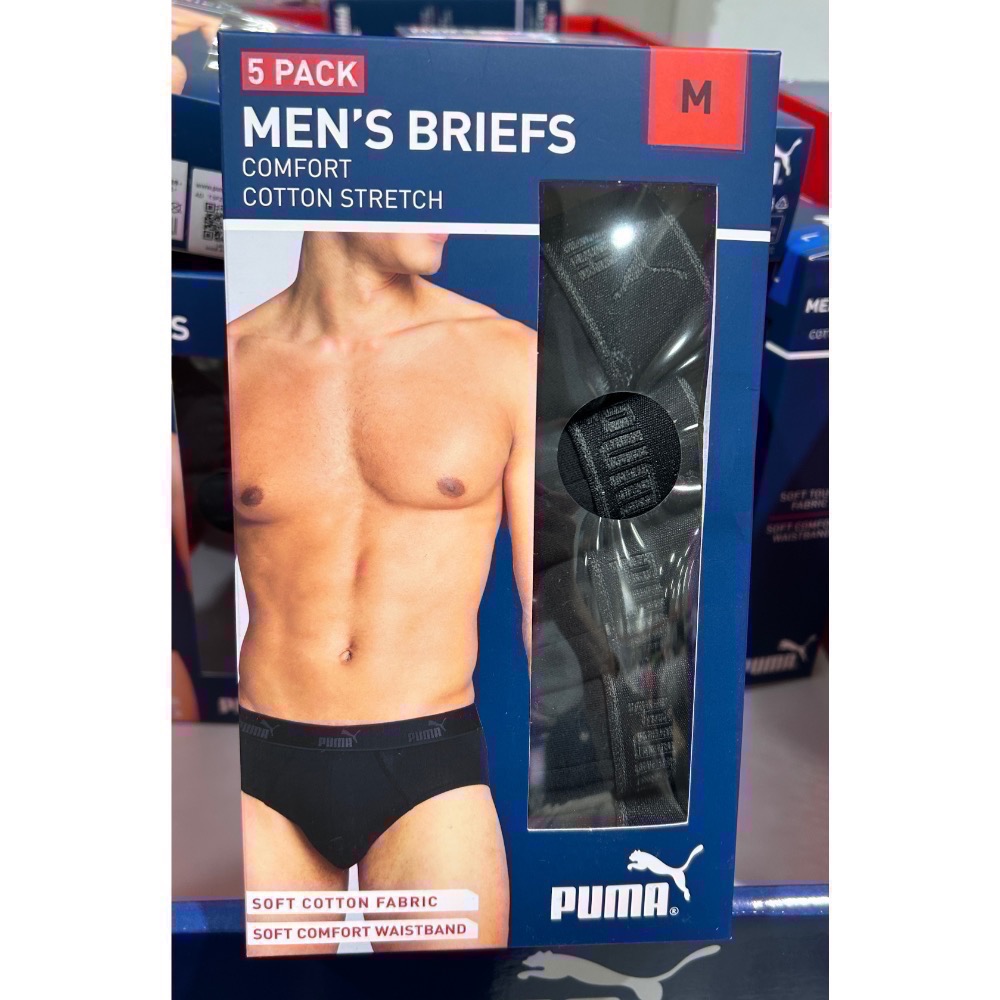 Costco好市多🩲Puma 男內褲5入組 美國尺寸（US) S~XL 三角褲 everyday brief-規格圖11