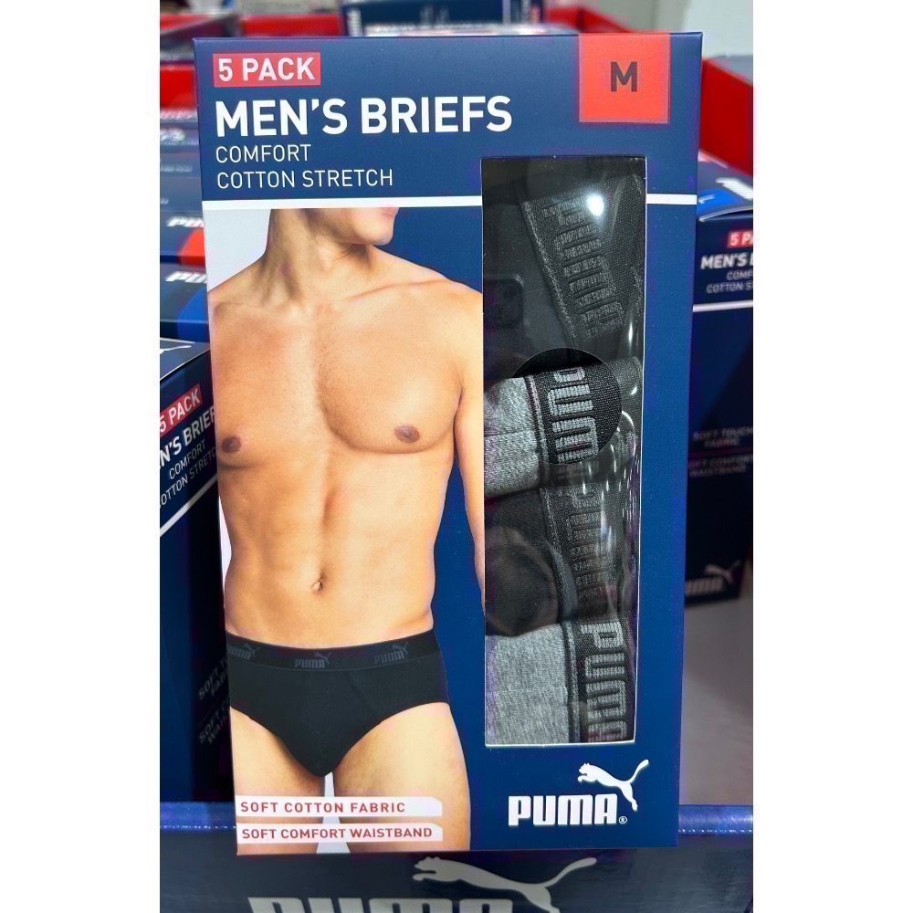 Costco好市多🩲Puma 男內褲5入組 美國尺寸（US) S~XL 三角褲 everyday brief-規格圖11