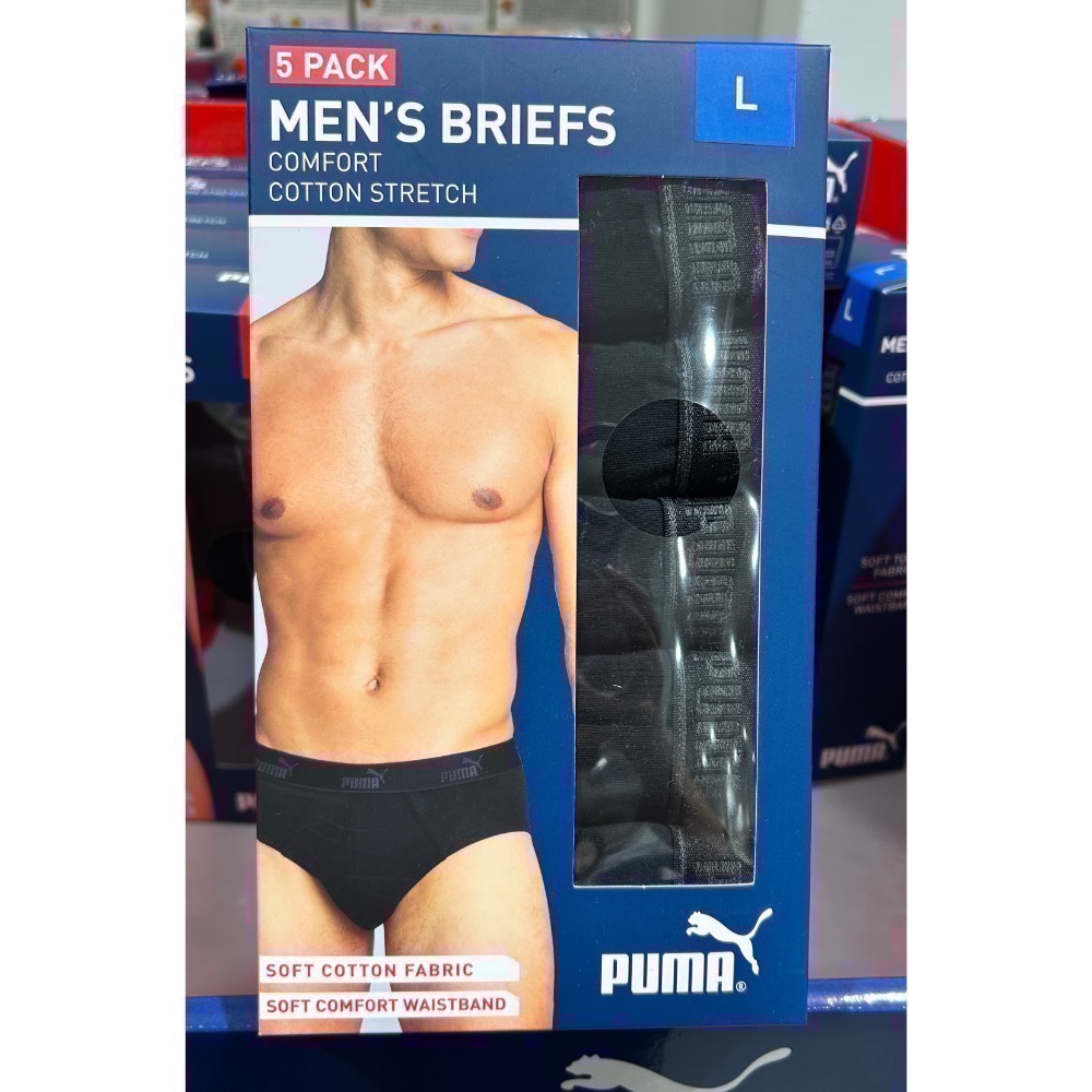 Costco好市多🩲Puma 男內褲5入組 美國尺寸（US) S~XL 三角褲 everyday brief-規格圖11