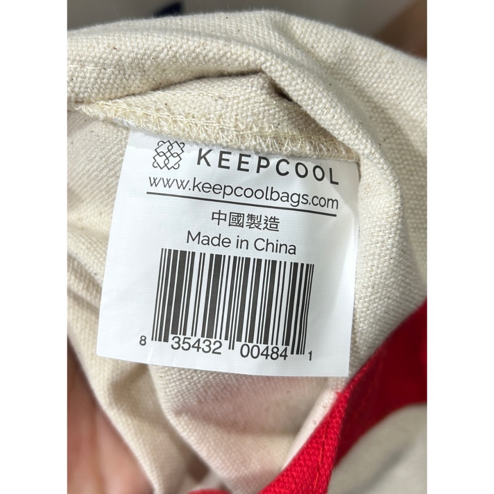 Costco好市多 棉質購物袋 大袋+小袋/組 keepcool logo canvas tote bag-細節圖4