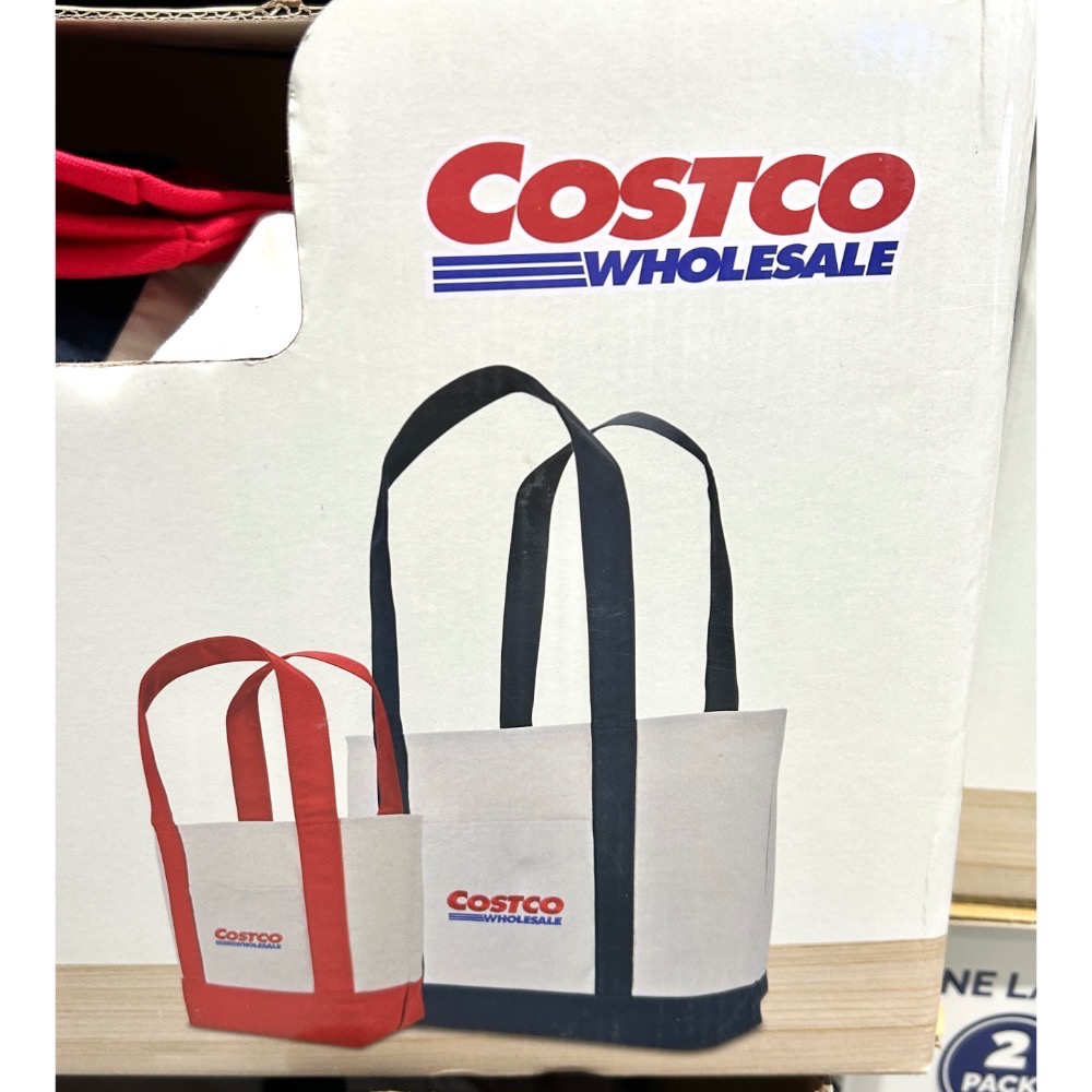 Costco好市多 棉質購物袋 大袋+小袋/組 keepcool logo canvas tote bag-規格圖7