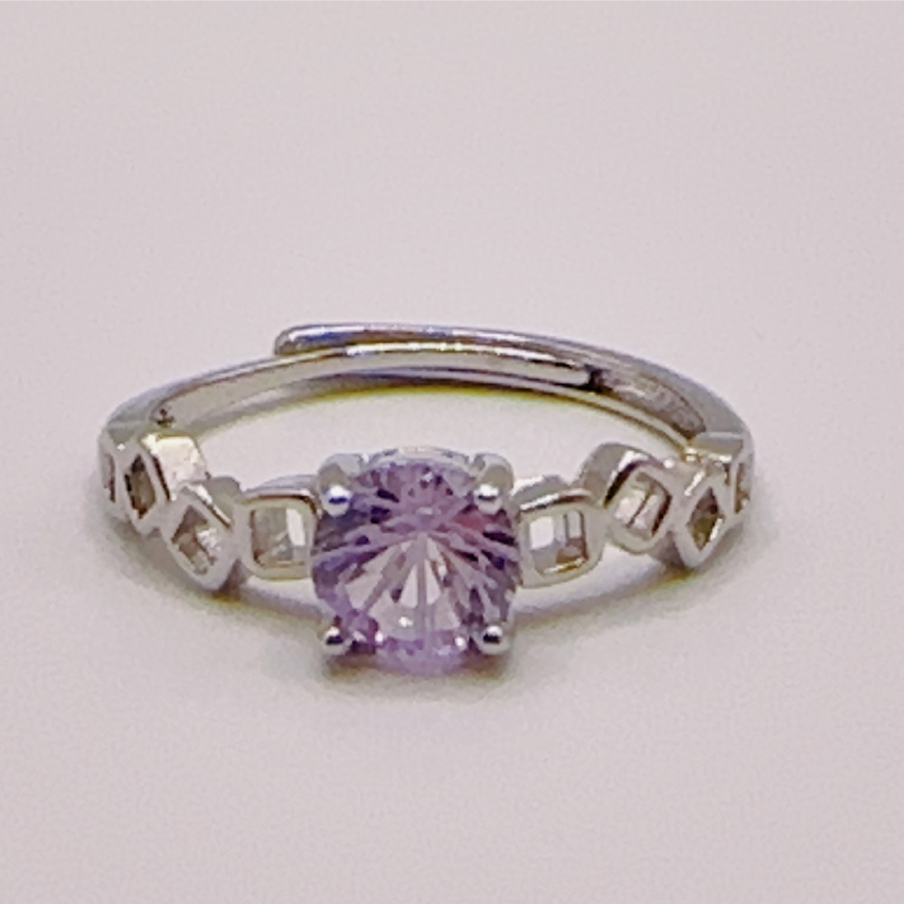 紫鋰石精緻經典戒指-細節圖2