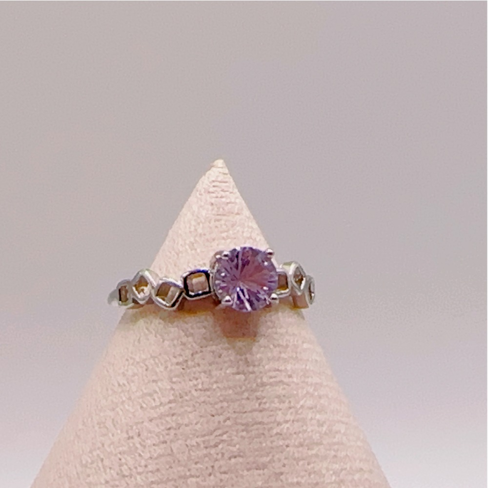 紫鋰石精緻經典戒指-細節圖3