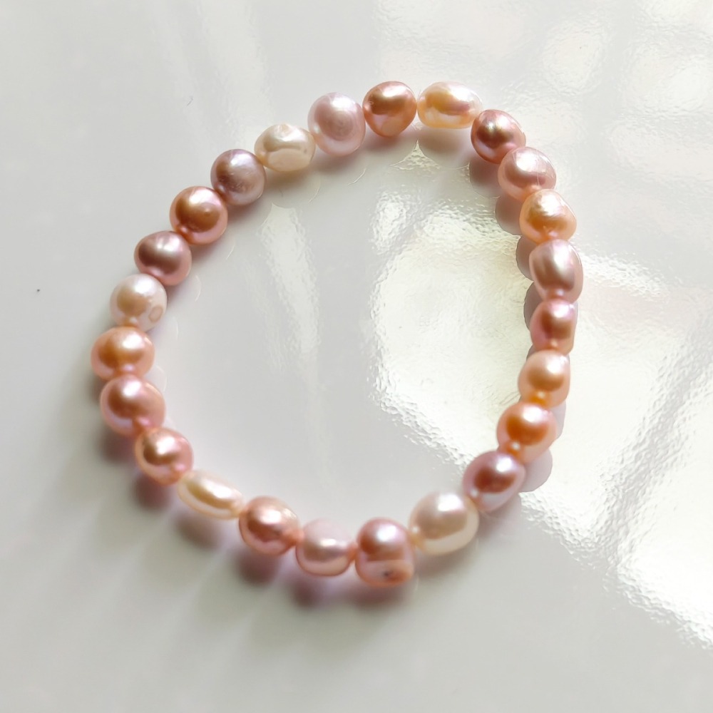 天然淡水隨型珍珠手鍊-細節圖2