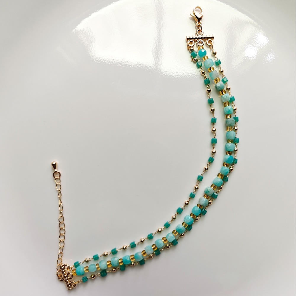 天然天河石星河水晶手鍊-細節圖3