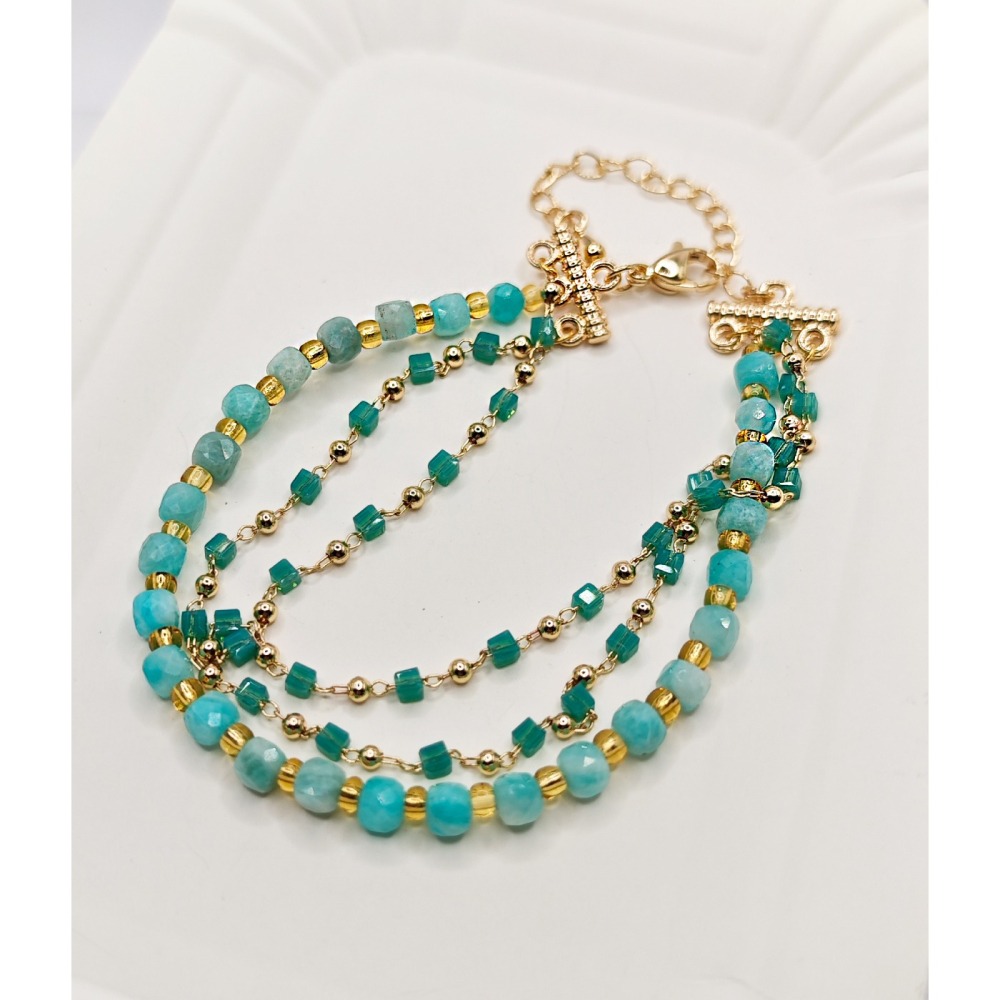 天然天河石星河水晶手鍊-細節圖4