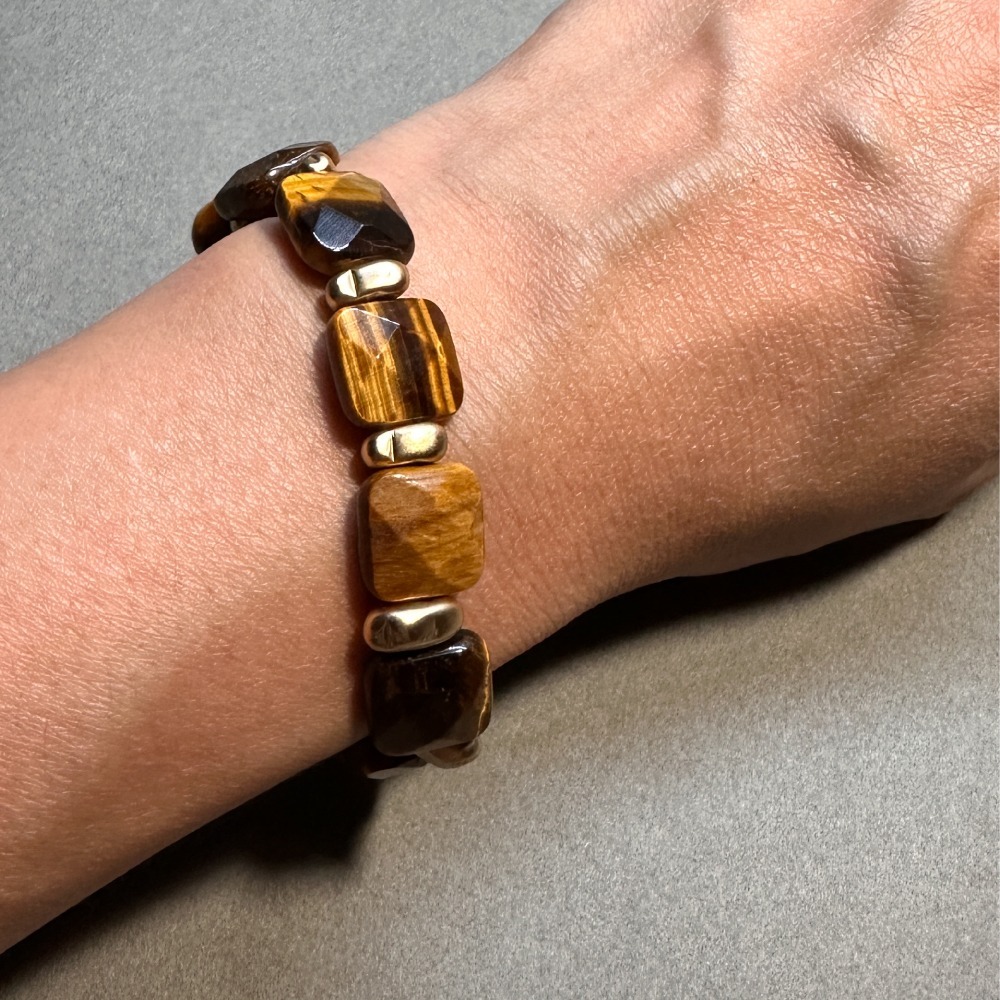 虎眼石方型事業開運手鍊-細節圖2