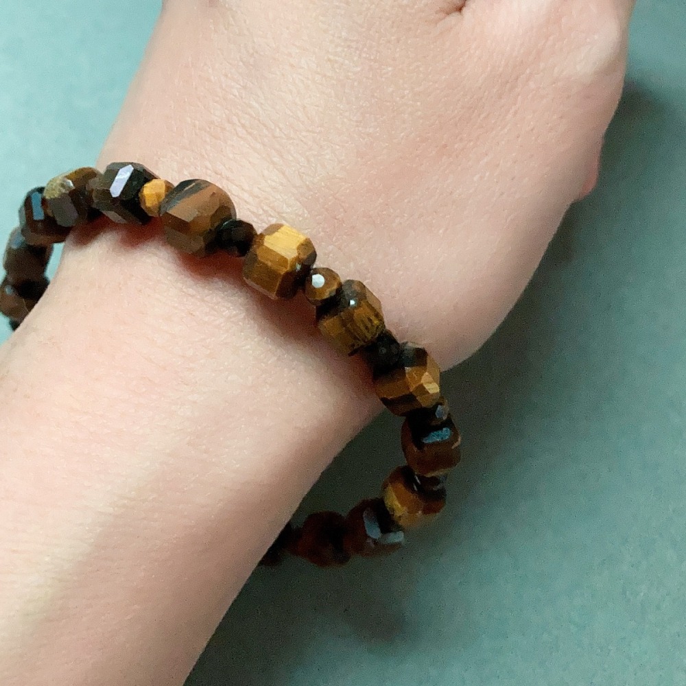 虎眼石小方塊事業開運手鍊-細節圖2