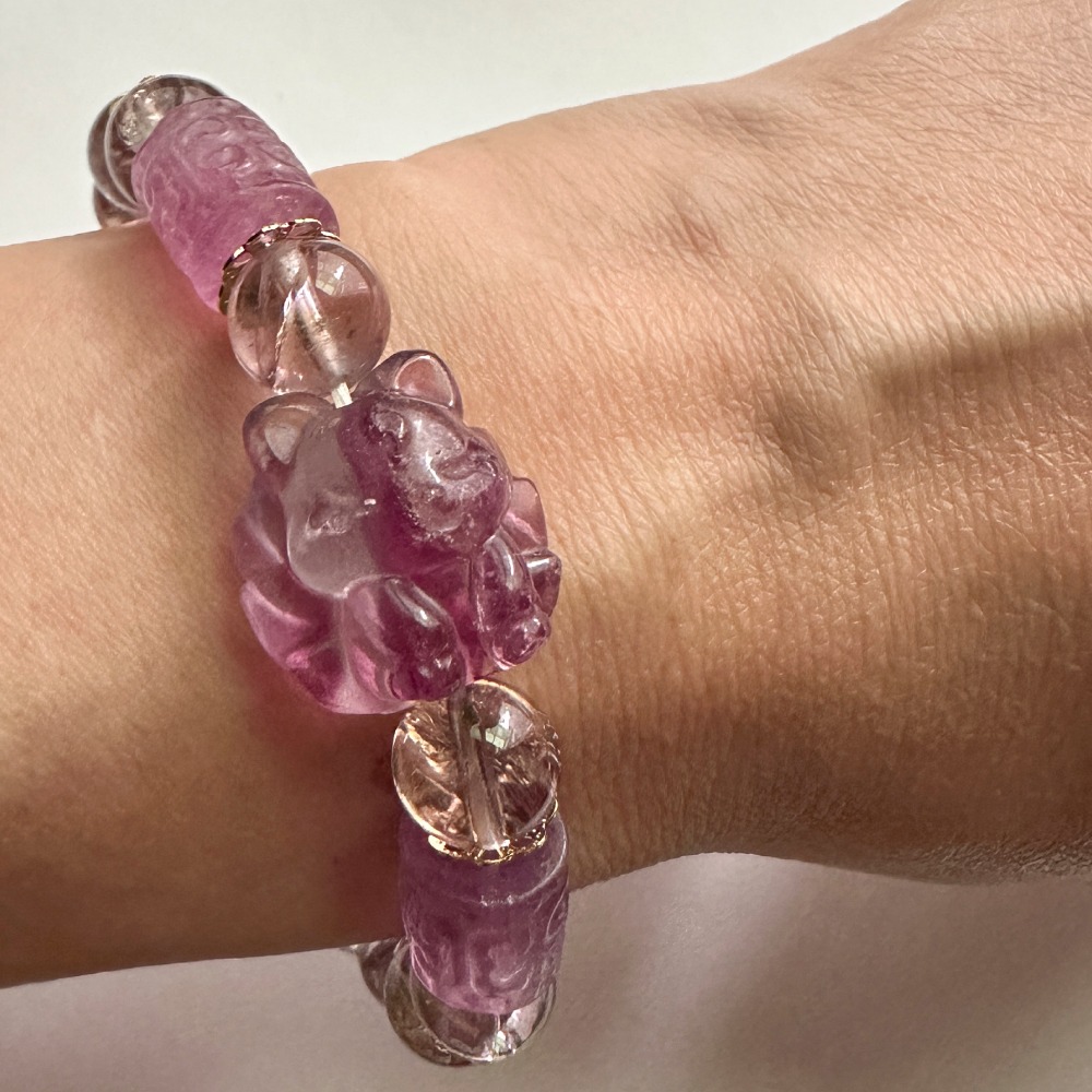 九尾狐貴人緣紫瑩石紫水晶手鍊-細節圖3