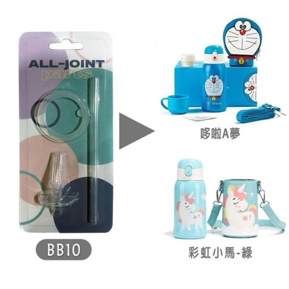 義大利 All joint 保溫瓶替換吸管組/1入 (潮潮熊 哆啦A夢 貼貼保溫瓶 彩虹小馬 多彩獨角獸)-細節圖3