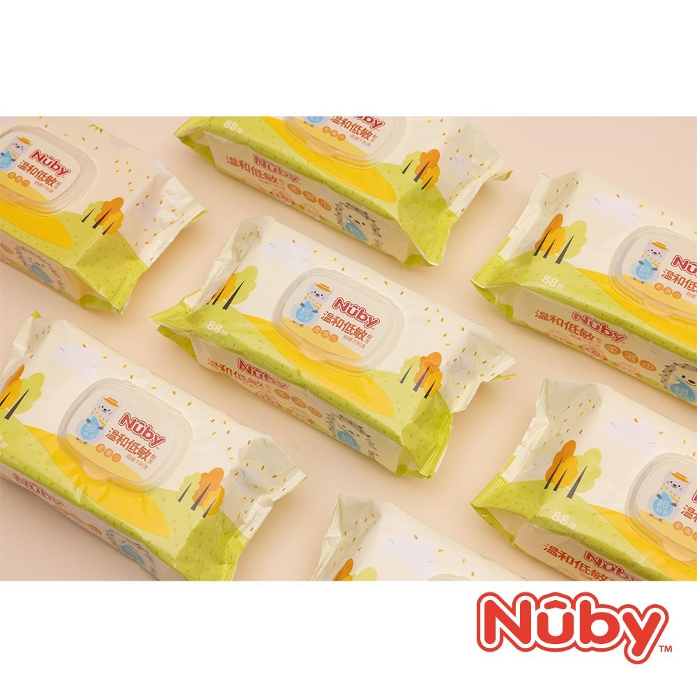 新包裝 Nuby EDI 超純水柔濕巾/超厚實不織布/觸感柔軟 88抽/包，一串3包-細節圖5