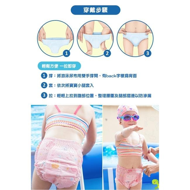 Nuby 游泳尿布/游泳褲 3片裝 男L/XL女L/XL)/游泳/泡湯皆可使用-細節圖3