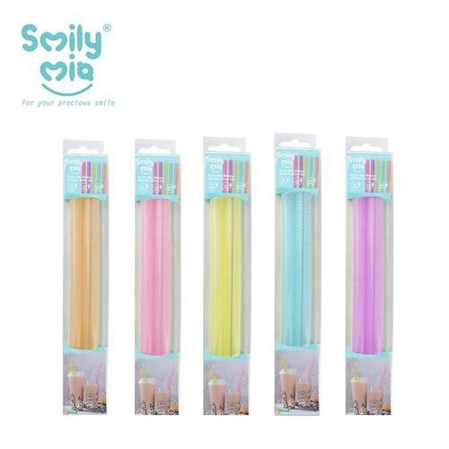 美國 Smily Mia - 矽膠吸管組2入+清潔刷-細節圖3