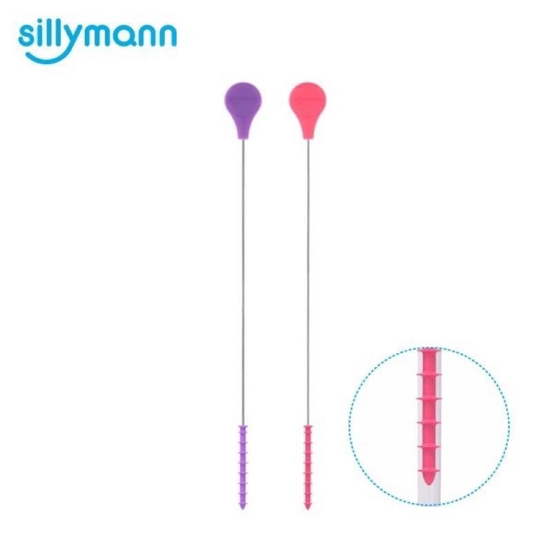 韓國sillymann 100%鉑金矽膠吸管專用刷/粉色/紫色-細節圖5