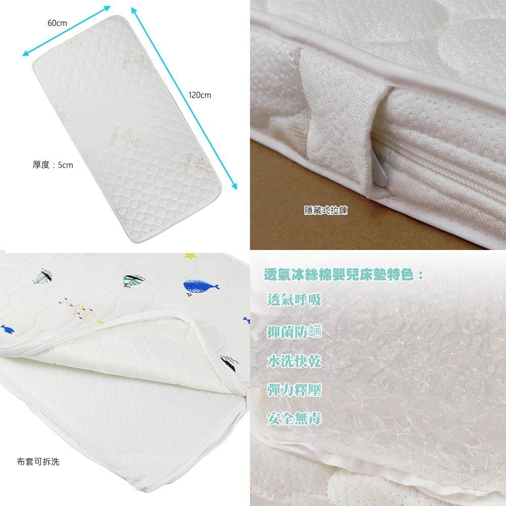 KOOMA 歐式櫸木嬰兒中床 (含床墊) 床墊可拆洗-細節圖8