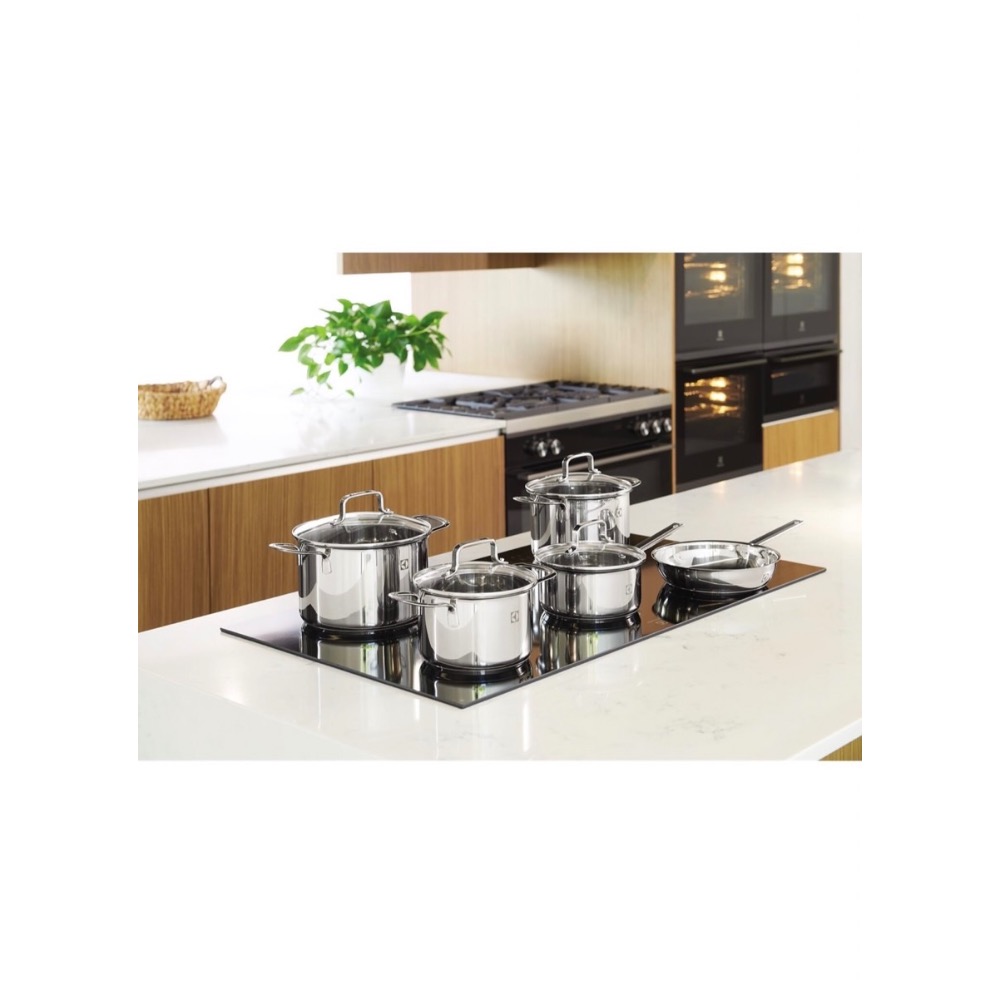 全新伊萊克斯不鏽鋼鍋具五件組/平底鍋/湯鍋/鍋蓋-細節圖4