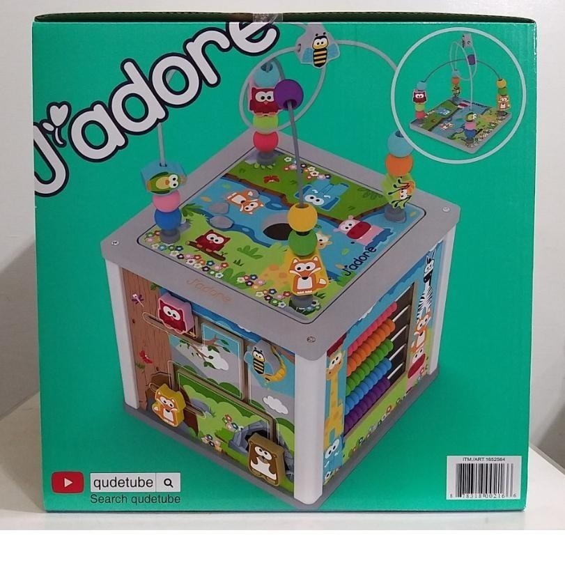 【築夢花世界】-COSTCO 好市多代購 J’adore 動物園多功能木製益智遊戲盒-細節圖3