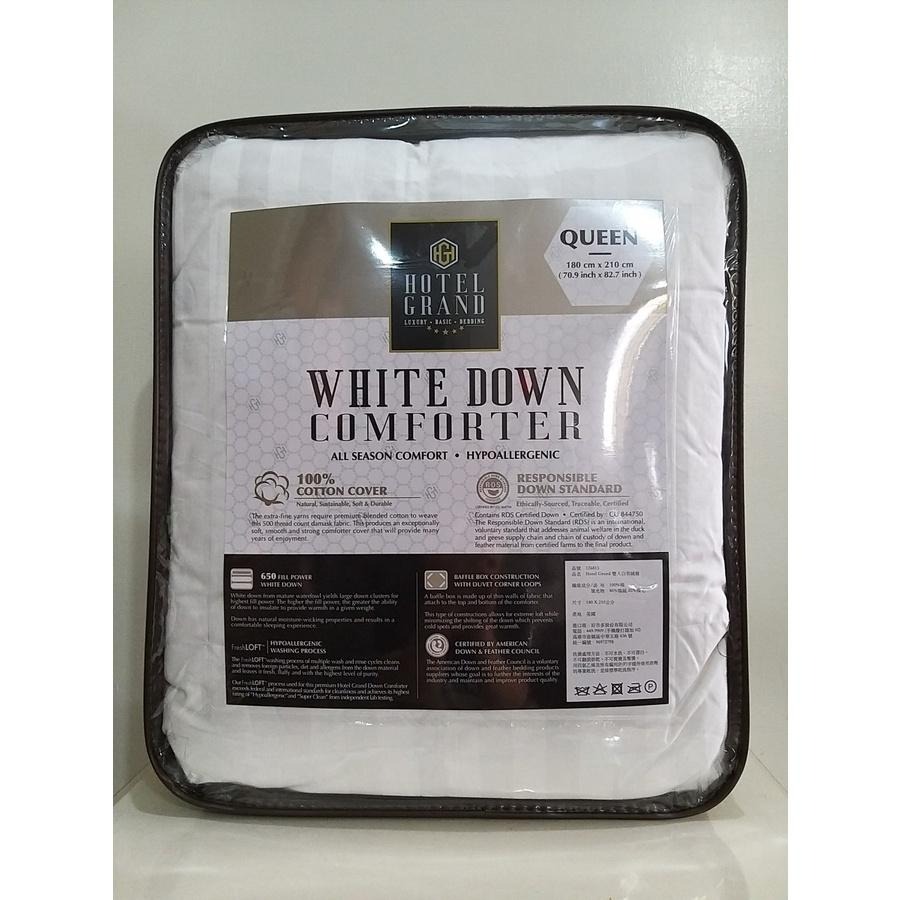 【築夢花世界】-COSTCO 好市多代購 Hotel Grand 雙人白羽絨被 180公分 X 210公分-細節圖4