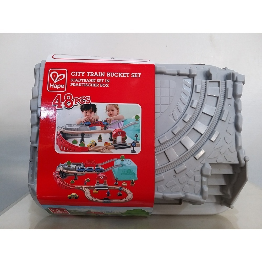 【築夢花世界】-COSTCO 好市多代購 Hape 城市街景軌道火車 48件組-細節圖4