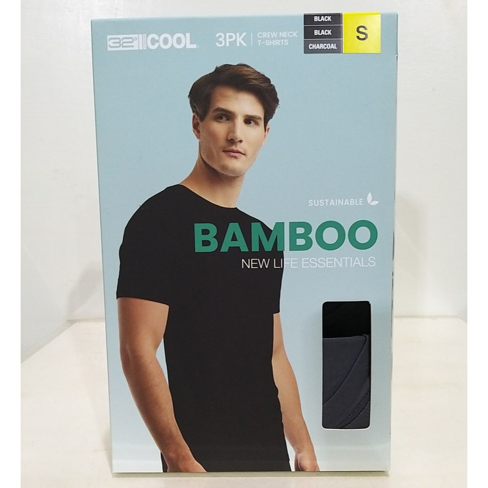 【築夢花世界】-COSTCO 好市多代購 32 Degrees 男竹纖維涼感衣三件組-規格圖2