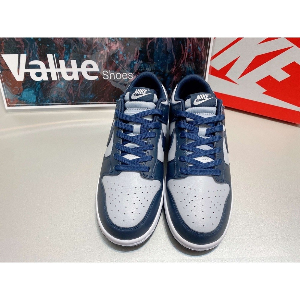 《Value》Nike Dunk 藍色 鐵灰 灰藍 海軍藍 低筒 滑板鞋 穿搭 百搭 休閒 情侶鞋 CW1590-004-細節圖6