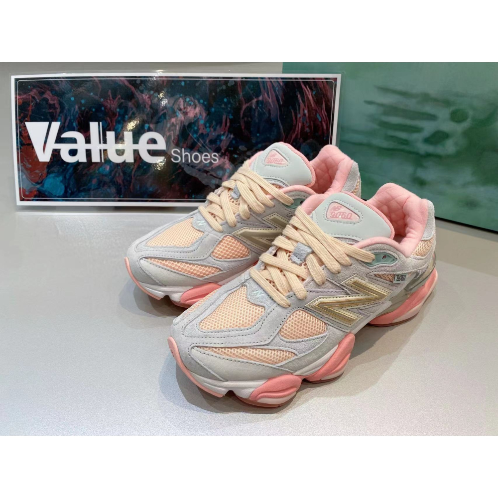 Value》New Balance 9060 粉色粉藍舒適透氣老爹鞋慢跑鞋男女穿搭