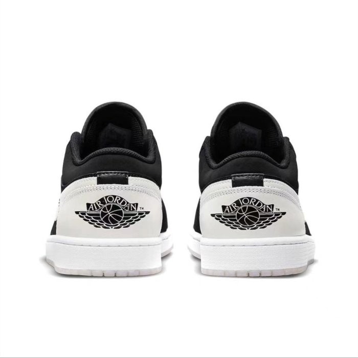 《Value》NIKE Air Jordan 1 黑白 熊貓 低筒 鑽石 喬丹 滑板鞋 籃球鞋 DH6931-001-細節圖6