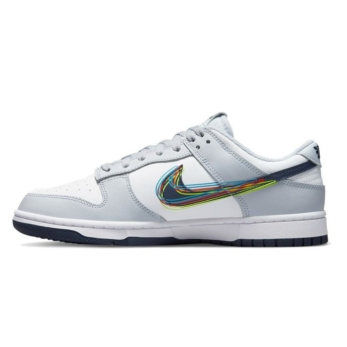 《Value》Nike Dunk Low 白色 白藍 海軍藍 雷射 彩色 3d 低筒 滑板鞋 DV6482-100-細節圖4