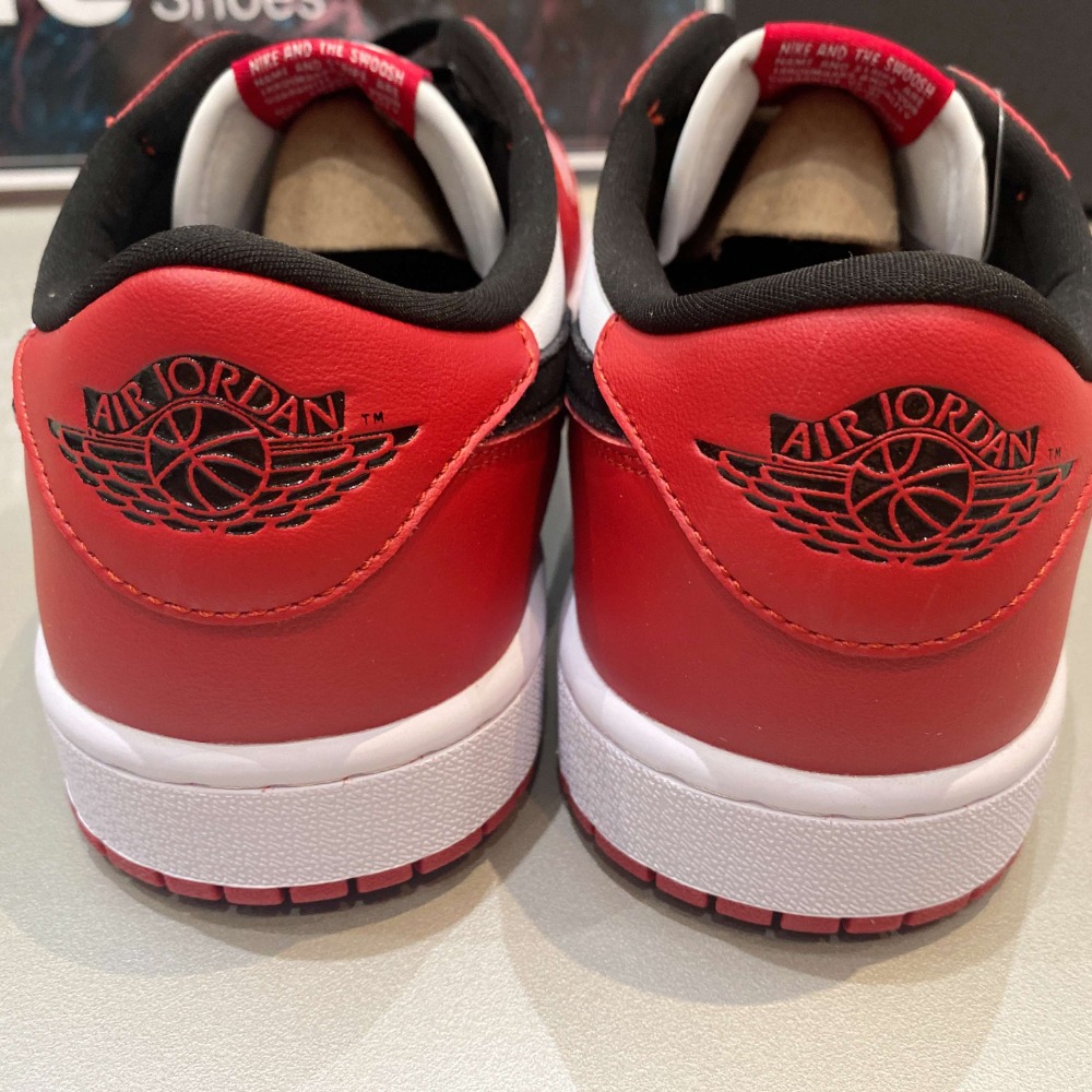 《Value》Air Jordan 1 Low 黑白 黑紅 芝加哥 低筒 喬丹 AJ 滑板 籃球鞋 705329-600-細節圖3