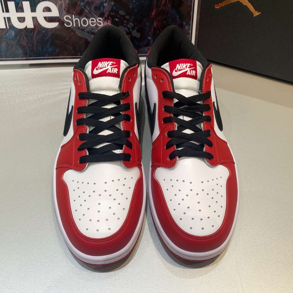 《Value》Air Jordan 1 Low 黑白 黑紅 芝加哥 低筒 喬丹 AJ 滑板 籃球鞋 705329-600-細節圖4