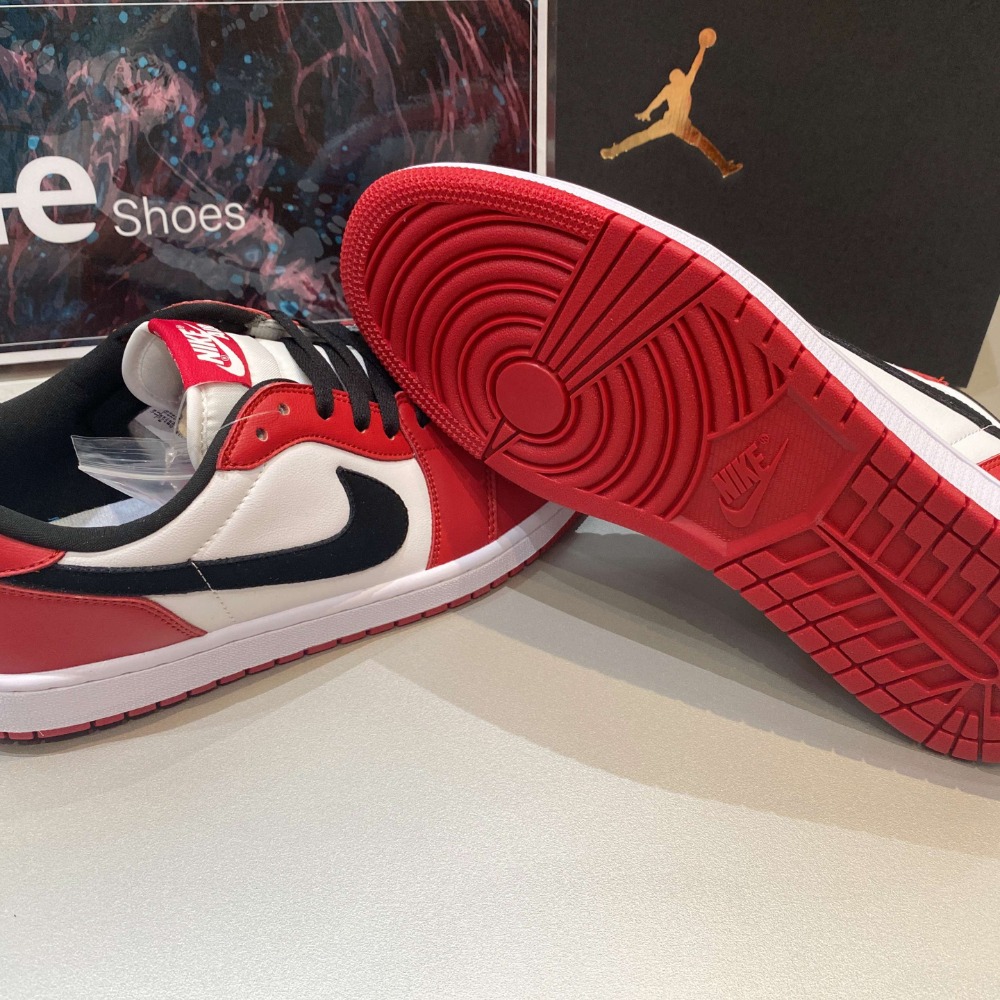 《Value》Air Jordan 1 Low 黑白 黑紅 芝加哥 低筒 喬丹 AJ 滑板 籃球鞋 705329-600-細節圖5