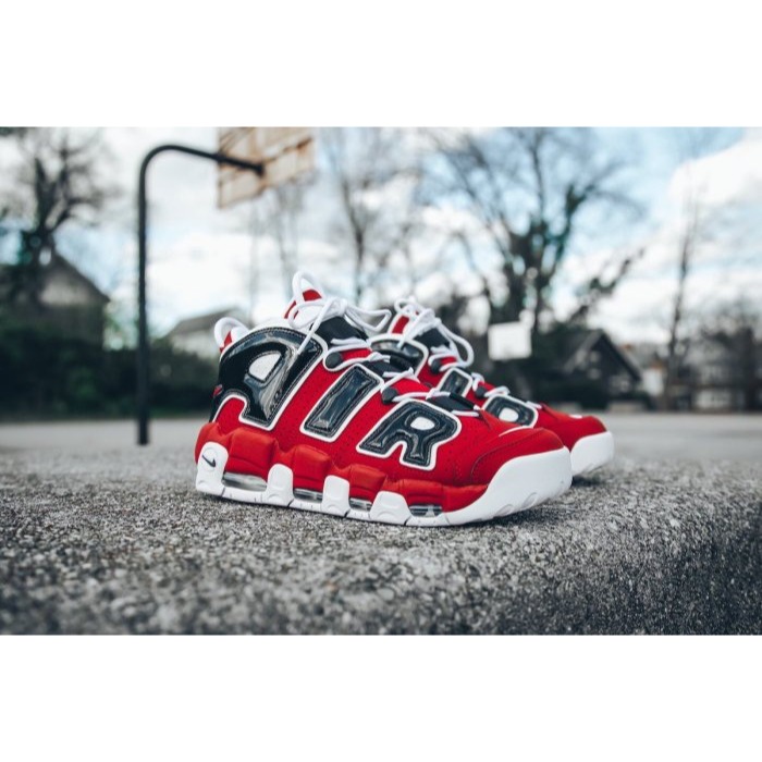 《Value》NIKE AIR MORE UPTEMPO 96 大AR 黑紅 皮蓬 籃球鞋 男女鞋 921948-600-細節圖2