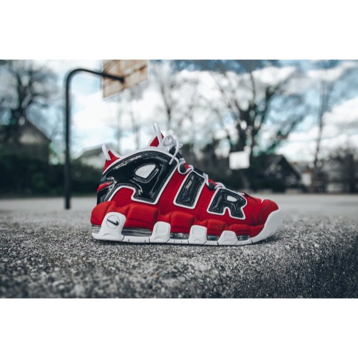 《Value》NIKE AIR MORE UPTEMPO 96 大AR 黑紅 皮蓬 籃球鞋 男女鞋 921948-600-細節圖3