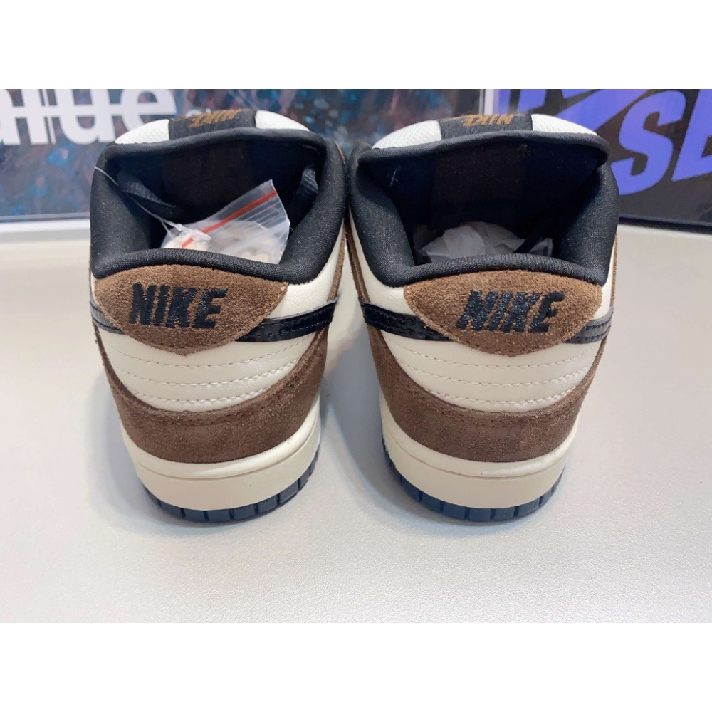 《Value》Nike DUNK 白色 咖啡 摩卡 棕色 黑勾 麂皮 滑板鞋 休閒鞋 穿搭 百搭 304292-102-細節圖4