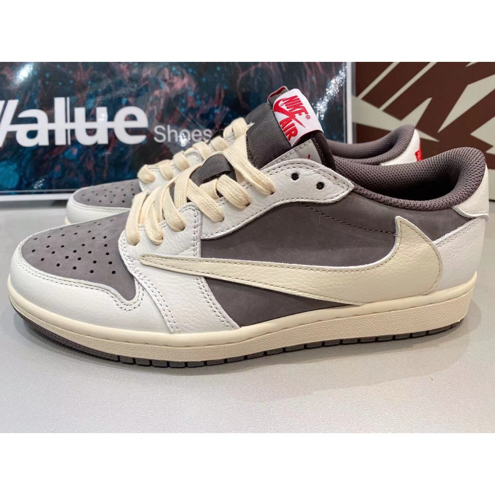 《Value》 Air Jordan 1 Mocha 白色 咖啡 卡其 摩卡 倒勾 反勾 低筒 DM7866-162-細節圖2