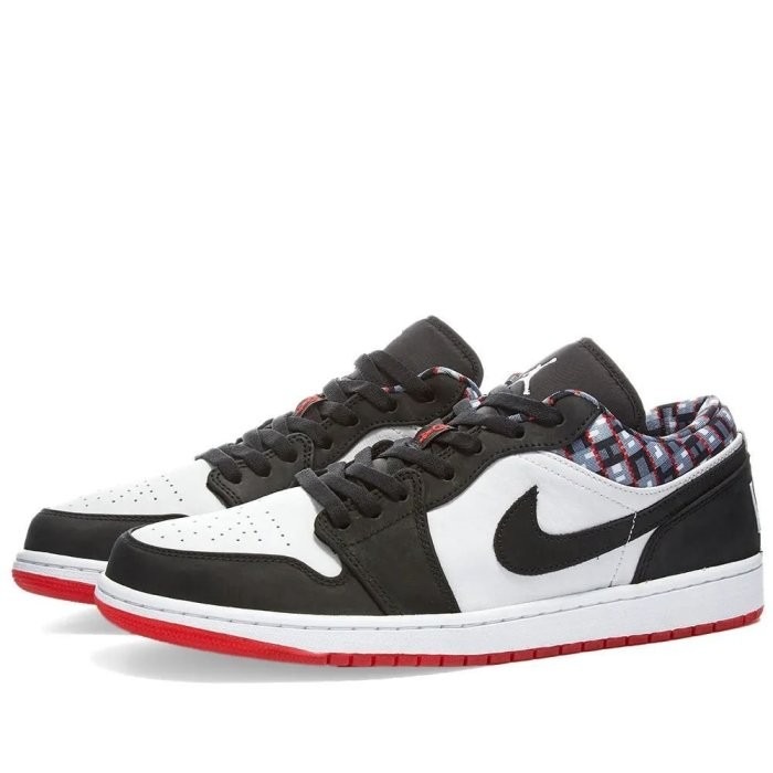 《Value》Nike Jordan 1 喬丹 黑白 紅底 低筒 運動 休閒鞋 籃球鞋 aj1 DM0095-106-細節圖2