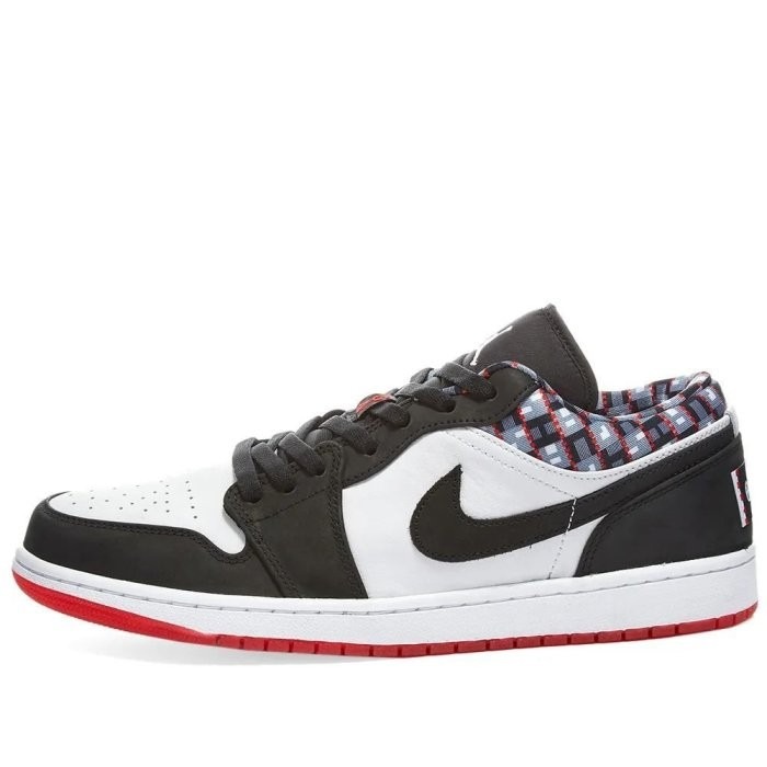 《Value》Nike Jordan 1 喬丹 黑白 紅底 低筒 運動 休閒鞋 籃球鞋 aj1 DM0095-106-細節圖3