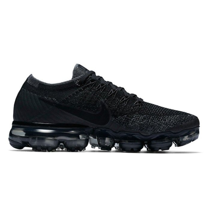 《Value》Nike VaporMax Flyknit 黑色 黑灰 編織 襪套 氣墊 慢跑鞋 849558-007-細節圖3