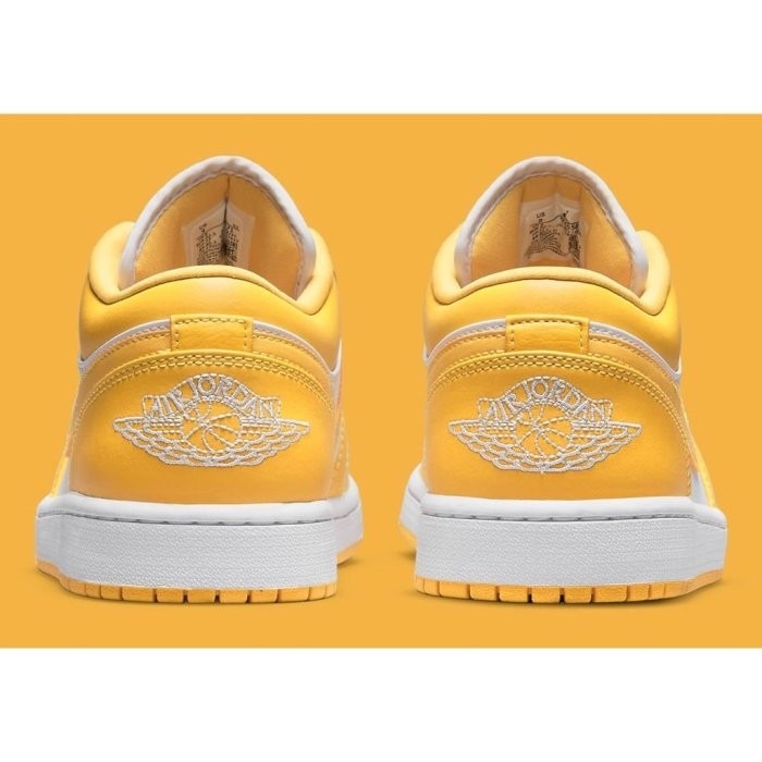 《Value》Nike Air Jordan 1 Low 黃色 白黃 低筒 滑板鞋 穿搭 情侶鞋 553558-171-細節圖6