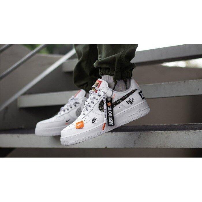 《Value》NIKE AIR FORCE 1 07 JDI PRM 白橘 空軍一號 拼貼 休閒鞋 AR7719-100-細節圖2