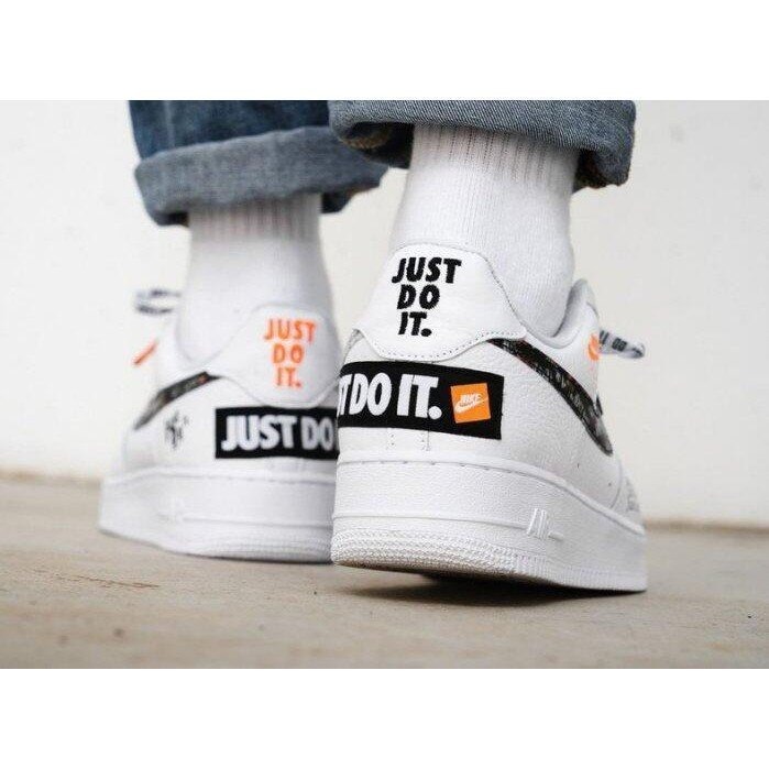 《Value》NIKE AIR FORCE 1 07 JDI PRM 白橘 空軍一號 拼貼 休閒鞋 AR7719-100-細節圖4
