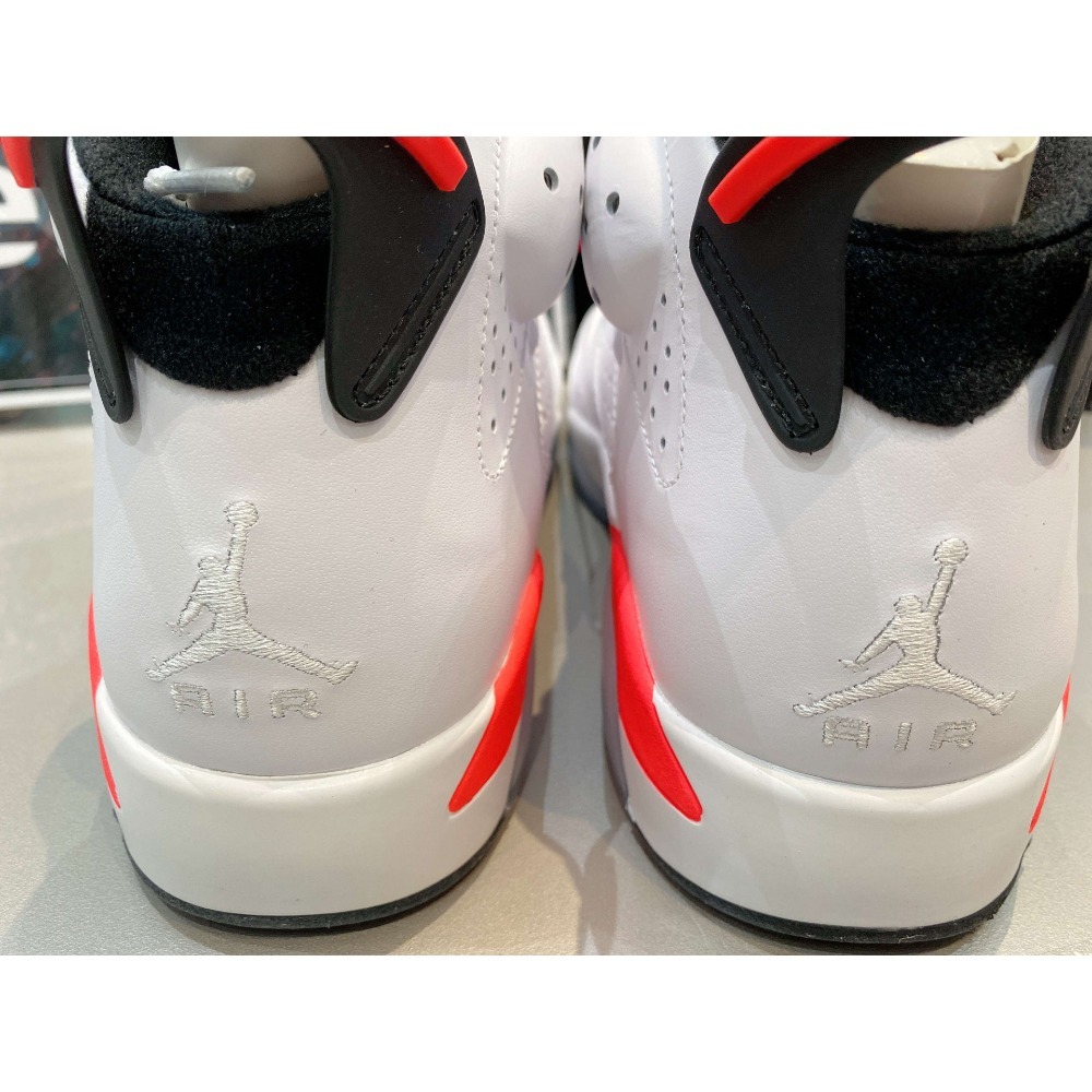 《Value》NIKE AIR JORDAN 6 白紅 櫻木花道 氣墊 高筒 穿搭 男鞋 籃球鞋 384664-123-細節圖3