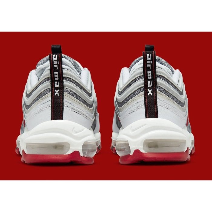 《Value》Nike Air Max 97 白銀 白紅 子彈 氣墊 運動 休閒鞋 慢跑鞋 男女 DM0027-100-細節圖6