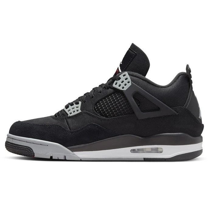 《Value》Jordan 4 Retro AJ4 黑色 黑灰 牛仔 氣墊 滑板鞋 穿搭 男女鞋 DH7138-006-細節圖3