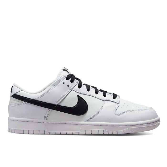 《Value》Nike Dunk Low 白色 白黑 奶油白 皮革 黑勾 休閒 運動 低筒 男女鞋 DJ6188-101-細節圖4
