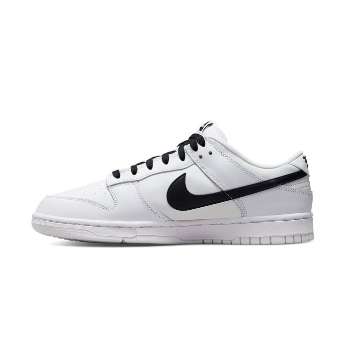《Value》Nike Dunk Low 白色 白黑 奶油白 皮革 黑勾 休閒 運動 低筒 男女鞋 DJ6188-101-細節圖5