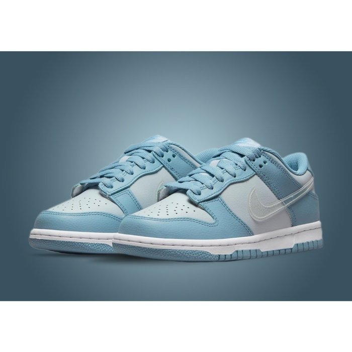 《Value》Nike Dunk 藍色 淺藍 水藍 白灰藍 冰晶藍 透明勾 低筒 滑板鞋 穿搭 DH9765-401-細節圖2
