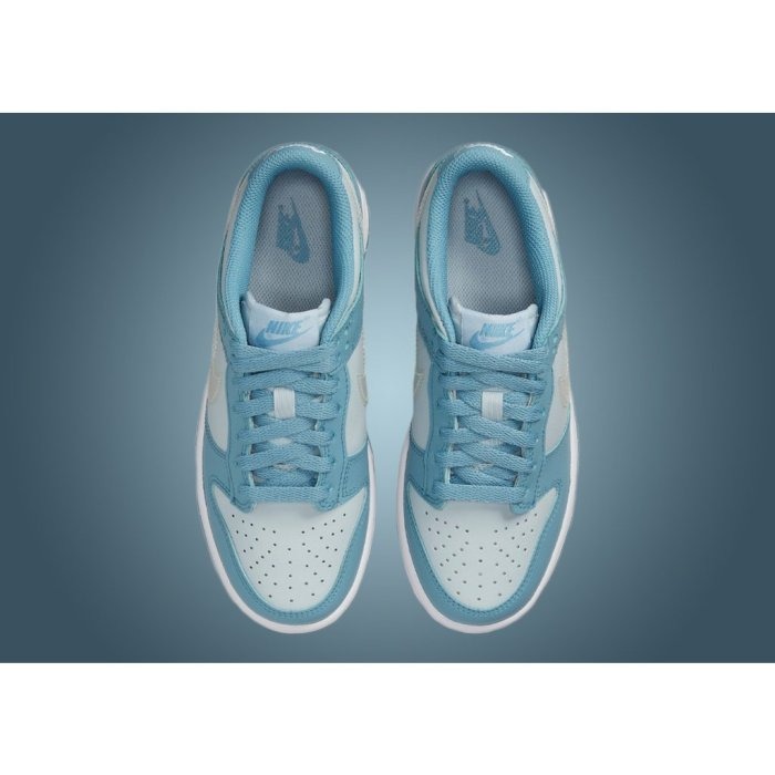 《Value》Nike Dunk 藍色 淺藍 水藍 白灰藍 冰晶藍 透明勾 低筒 滑板鞋 穿搭 DH9765-401-細節圖4