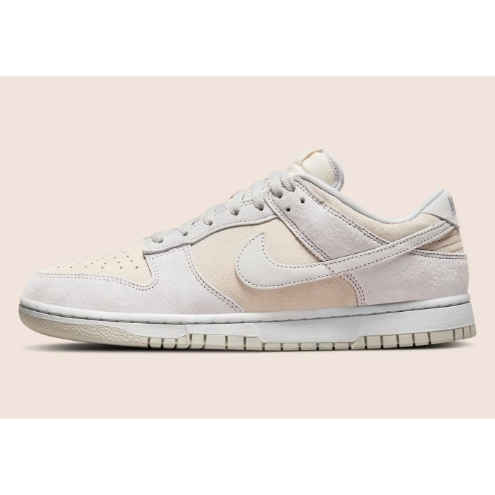 《Value》Nike Dunk Low 白色 米白 奶灰色 麂皮 低筒 板鞋 男女 情侶鞋 DD8338-001-細節圖2